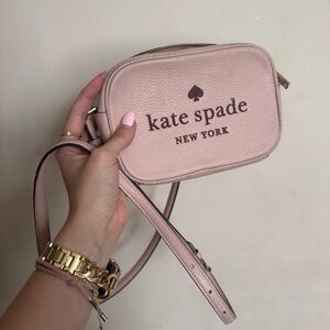 Kate Spade Pink Crossbody Bag with Gold Accents